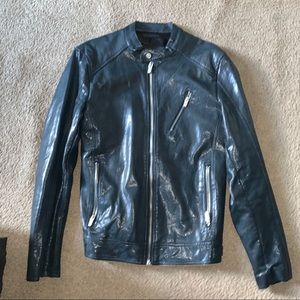 Green leather jacket